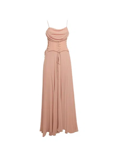 Pre-owned 424 Corset Maxi Dress In Pink