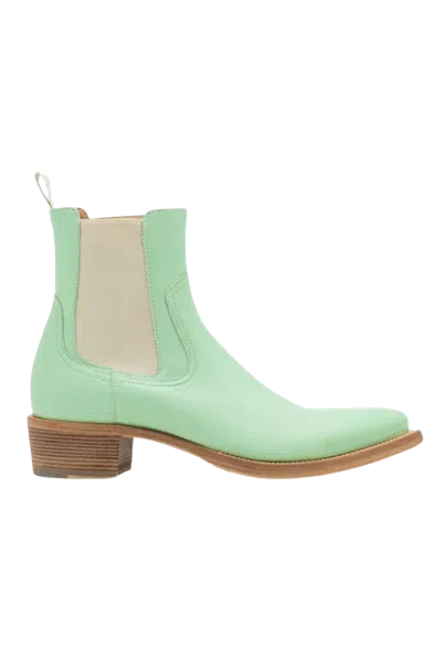 424 Cowboy Ankle Boot In Mint In Green