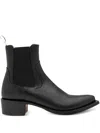 424 Cowboy Ankle Boots In Black
