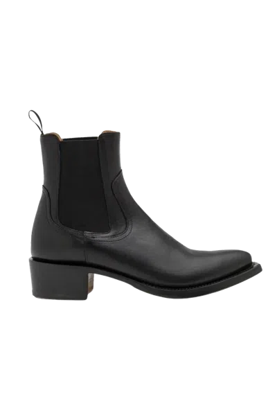 424 Cowboy Boots In Black In Multi