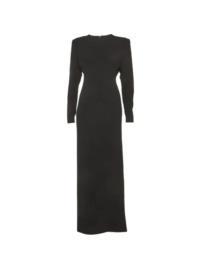 Pre-owned 424 Crepe Column Dress In Black
