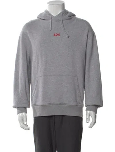 Pre-owned 424 Crew Neck Long Sleeve Hoodie In Grey