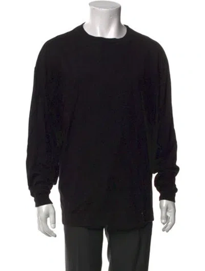 Pre-owned 424 Crew Neck Long Sleeve T-shirt In Black