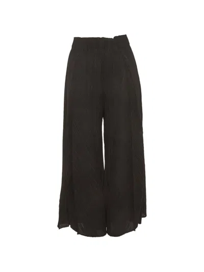 Pre-owned 424 Crinkled Wide-leg Trousers In Black