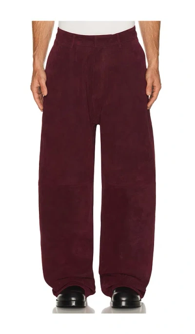 424 Daddy Corduroy Leather Trouser In Brown