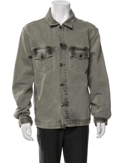 Pre-owned 424 Denim Jacket In Green