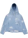 424 Distressed Denim Hooded "blue" Jacket In Blue