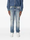 424 Distressed-effect Frayed-detail Jeans In Blue