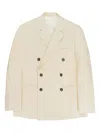 424 Double-breasted Blazer In Neutral