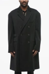 424 Double-breasted Multipocketed Virgin Wool Coat