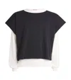 424 Double-layer Distressed T-shirt In Black