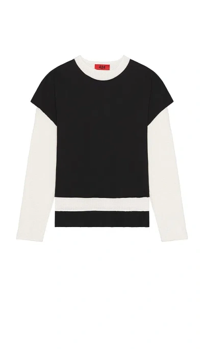 424 DOUBLE LAYER DISTRESSED TEE