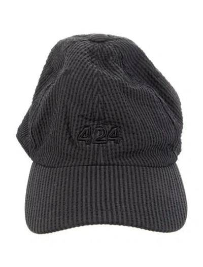 Pre-owned 424 Embroidered Baseball Cap In Black