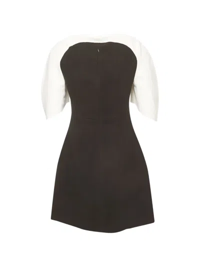 Pre-owned 424 Estelle Crepe Mini Dress In Black