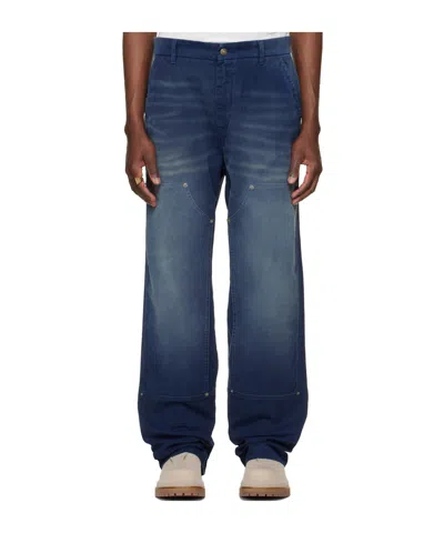 424 Faded Panelled Jeans In Blue