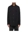 424 Fairfax Long-sleeve Shirt Jacket In Black