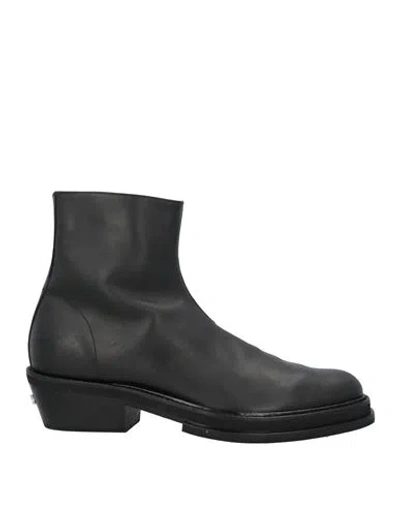 424 Fourtwofour Man Ankle Boots Black Size 8 Leather