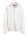 424 Fourtwofour Man Cardigan Ivory Size L Wool, Polyamide In White