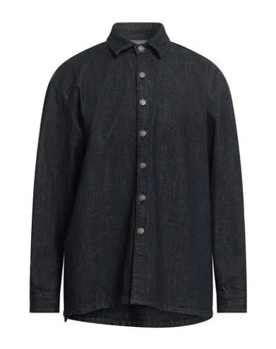 424 Fourtwofour Man Denim Shirt Blue Size S Cotton