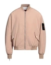 424 Fourtwofour Man Jacket Beige Size L Polyester, Cotton In Beige