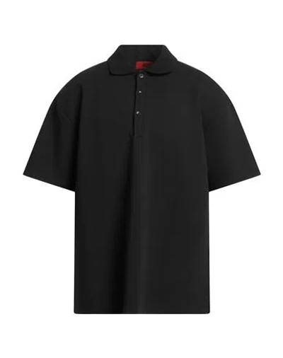 424 Fourtwofour Man Polo Shirt Black Size M Cotton, Polyester, Elastane