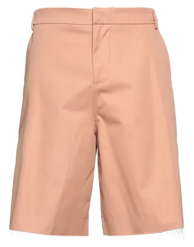 424 Fourtwofour Man Shorts & Bermuda Shorts Salmon Pink Size L Cotton