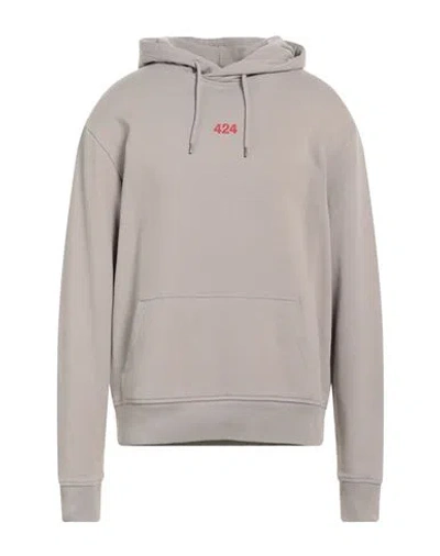424 Fourtwofour Man Sweatshirt Grey Size Xxl Cotton, Elastane In Gray