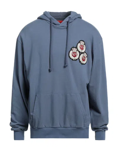 424 Fourtwofour Sweatshirts In Blue