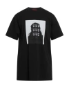 424 Fourtwofour Man T-shirt Black Size S Cotton, Polyamide, Elastane