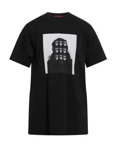 424 Fourtwofour Man T-shirt Black Size S Cotton, Polyamide, Elastane