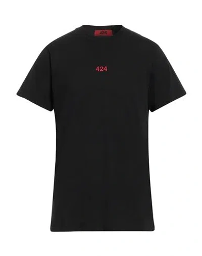 424 Fourtwofour Man T-shirt Black Size Xs Cotton