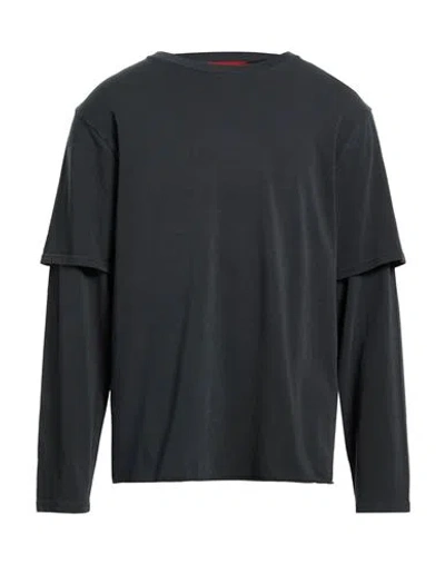 424 Fourtwofour Man T-shirt Charcoal Size Xxl Cotton, Elastane In Gray