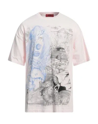 424 Fourtwofour Man T-shirt Light Pink Size Xl Cotton
