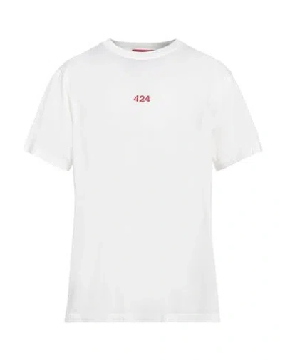 424 Fourtwofour Man T-shirt White Size L Cotton