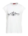 424 Fourtwofour Man T-shirt White Size Xl Cotton, Elastane In White