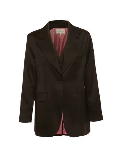 Pre-owned 424 Gabardine Vest Blazer Set In Brown