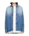 424 Gradient-effect Denim Shirt In Blue