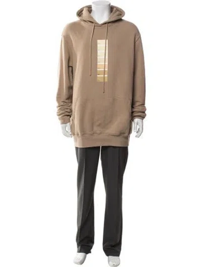 Pre-owned 424 Graphic Print Crew Neck Hoodie In Neutrals