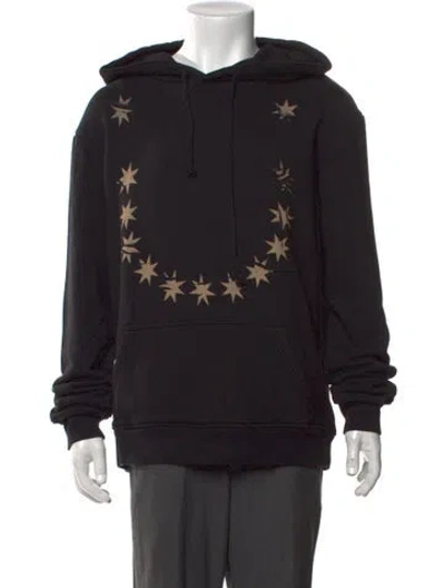 Pre-owned 424 Graphic Print Crew Neck Hoodie W/ Tags In Black