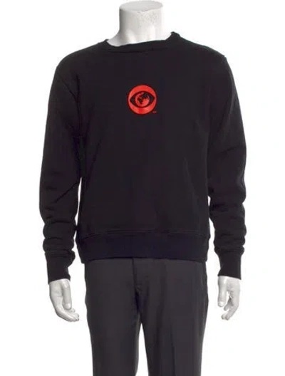 Pre-owned 424 Graphic Print Crew Neck Pullover In Black