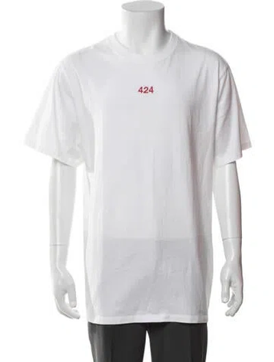 Pre-owned 424 Graphic Print Crew Neck T-shirt In White