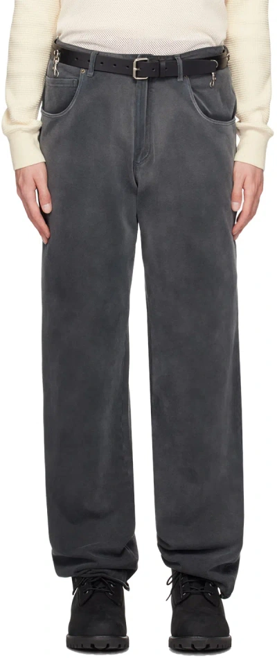 424 Grey Five Pocket Sweatpants In Washed Grey