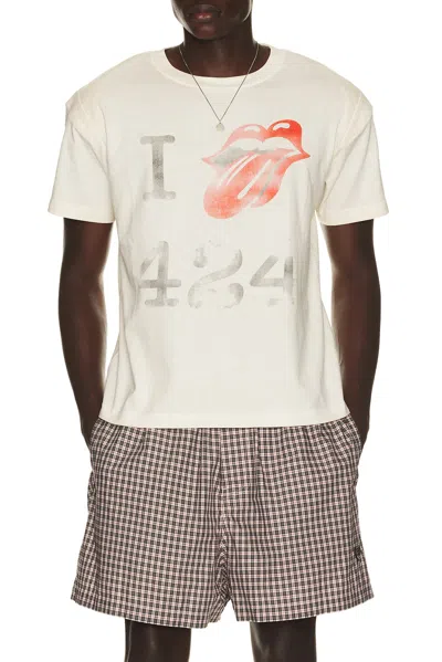424 I Love  Tongue Tee In Salt White