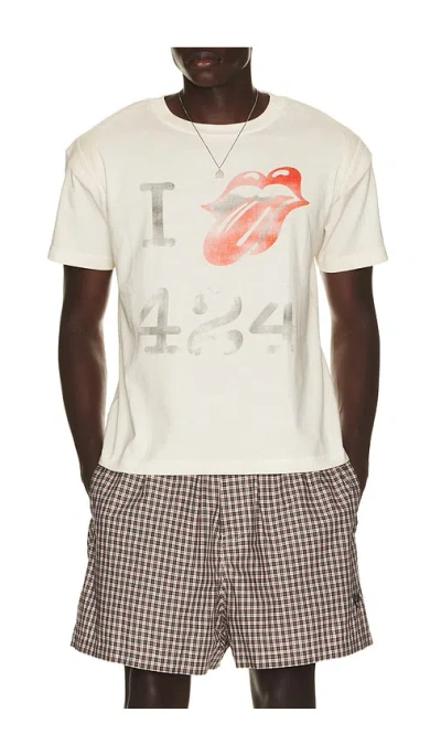 424 I Love  Tongue Tee In Salt White