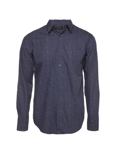 Pre-owned 424 Irving Speck-print Shirt In Blue