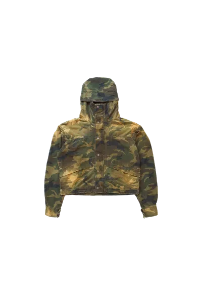 424 Jacket H Camo Washed Camouflage Green In Multi
