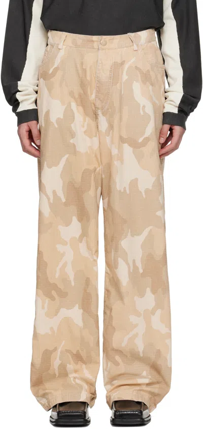 424 KHAKI 'BIG DADDY' REVERSIBLE TROUSERS
