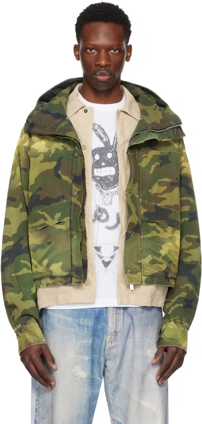424 Khaki H Camo Jacket In Multi