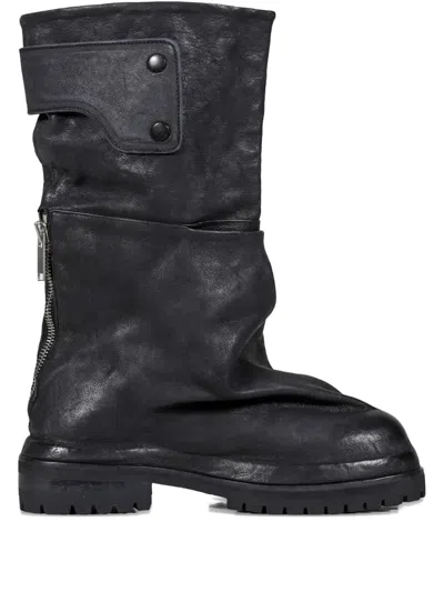 424 Leather Boots In Black