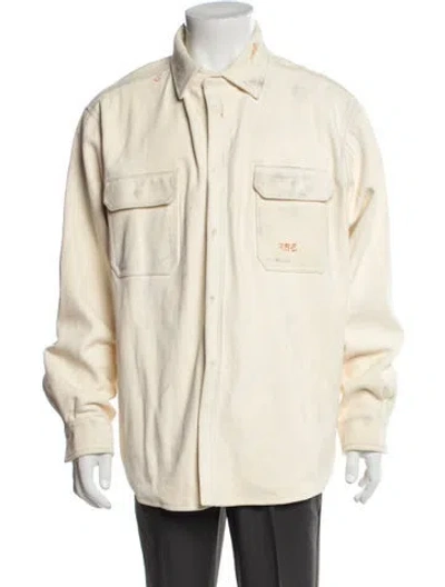 Pre-owned 424 Leather Jacket In Neutral